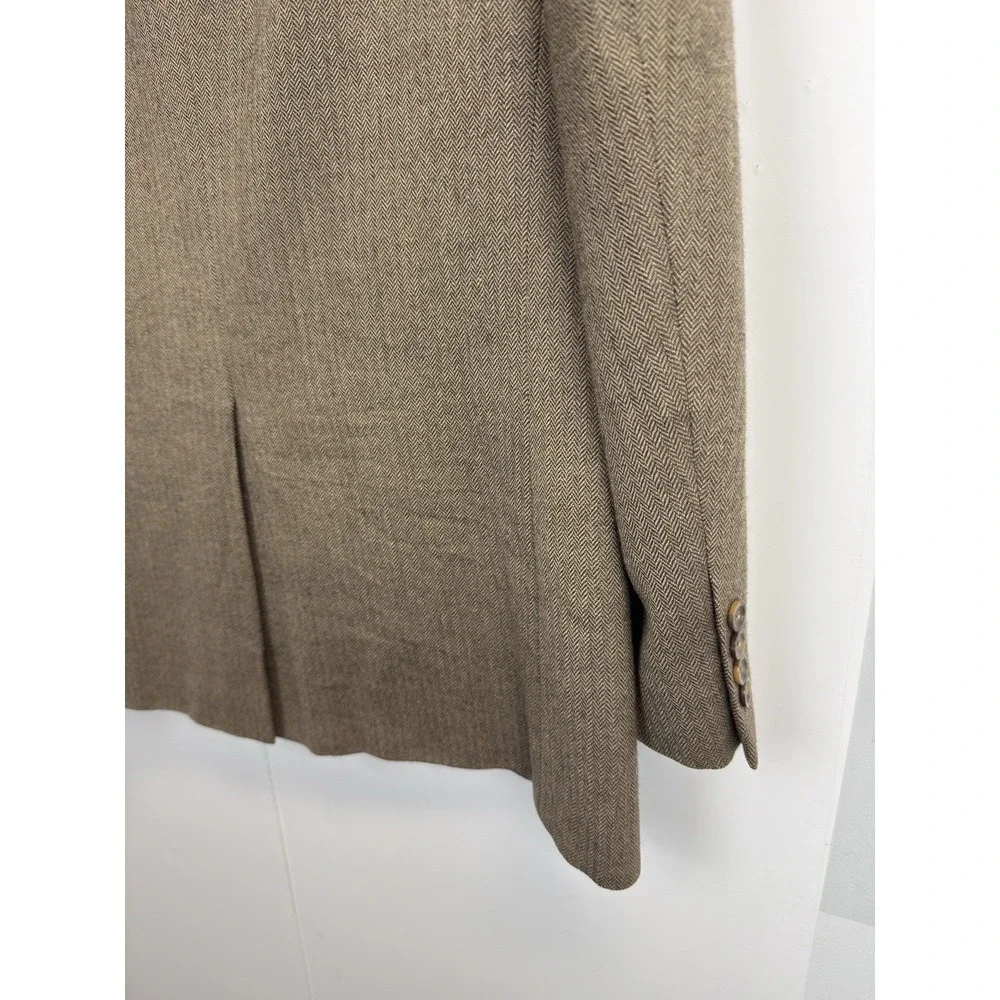 Geoffrey‎ Beene Men's Size 40R Brown Herringbone Wool Blazer Sports Coat Made